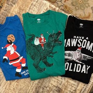 Boys Christmas Graphic T-Shirts Set